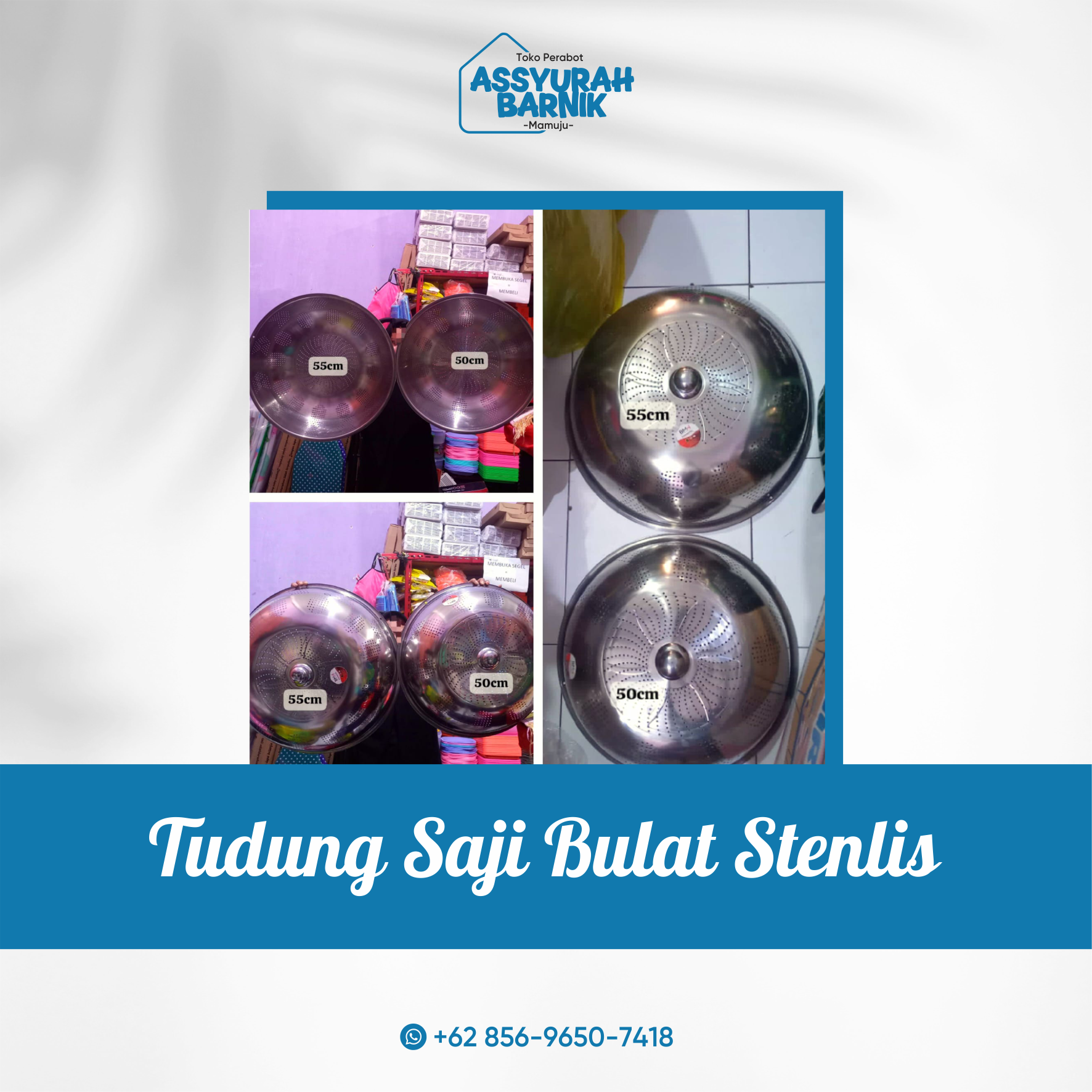 Tudung Saji bundar 50cm stenlis 